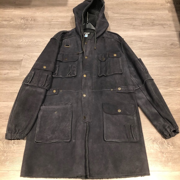 Dolce & Gabbana 100% leather & sheepskin coat